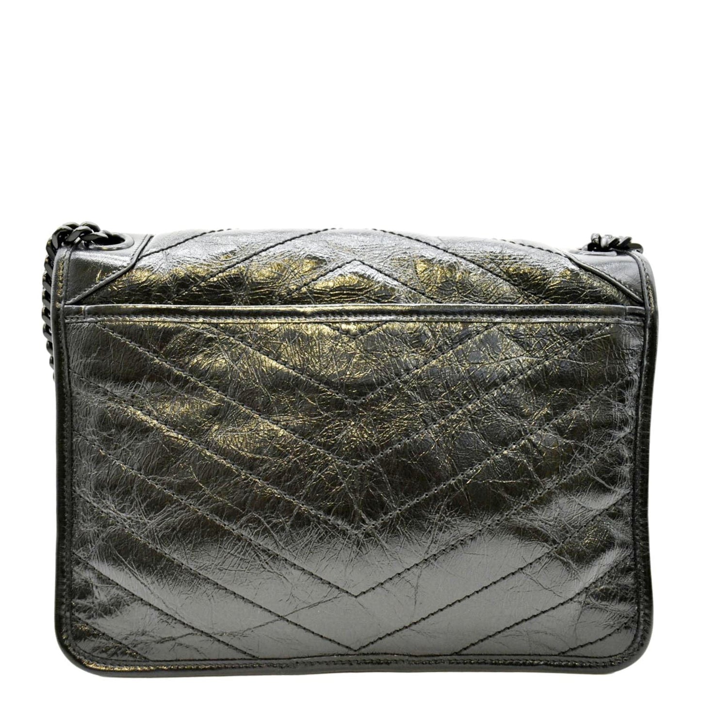 SAINT LAURENT Niki Medium Leather Shoulder Bag Black