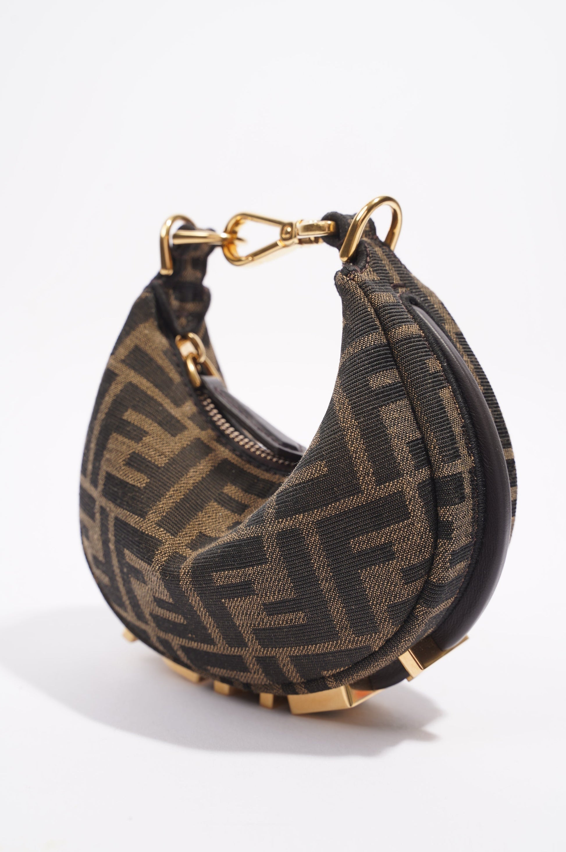 Fendi Womens Fendigraphy Bag Monogram Canvas Nano