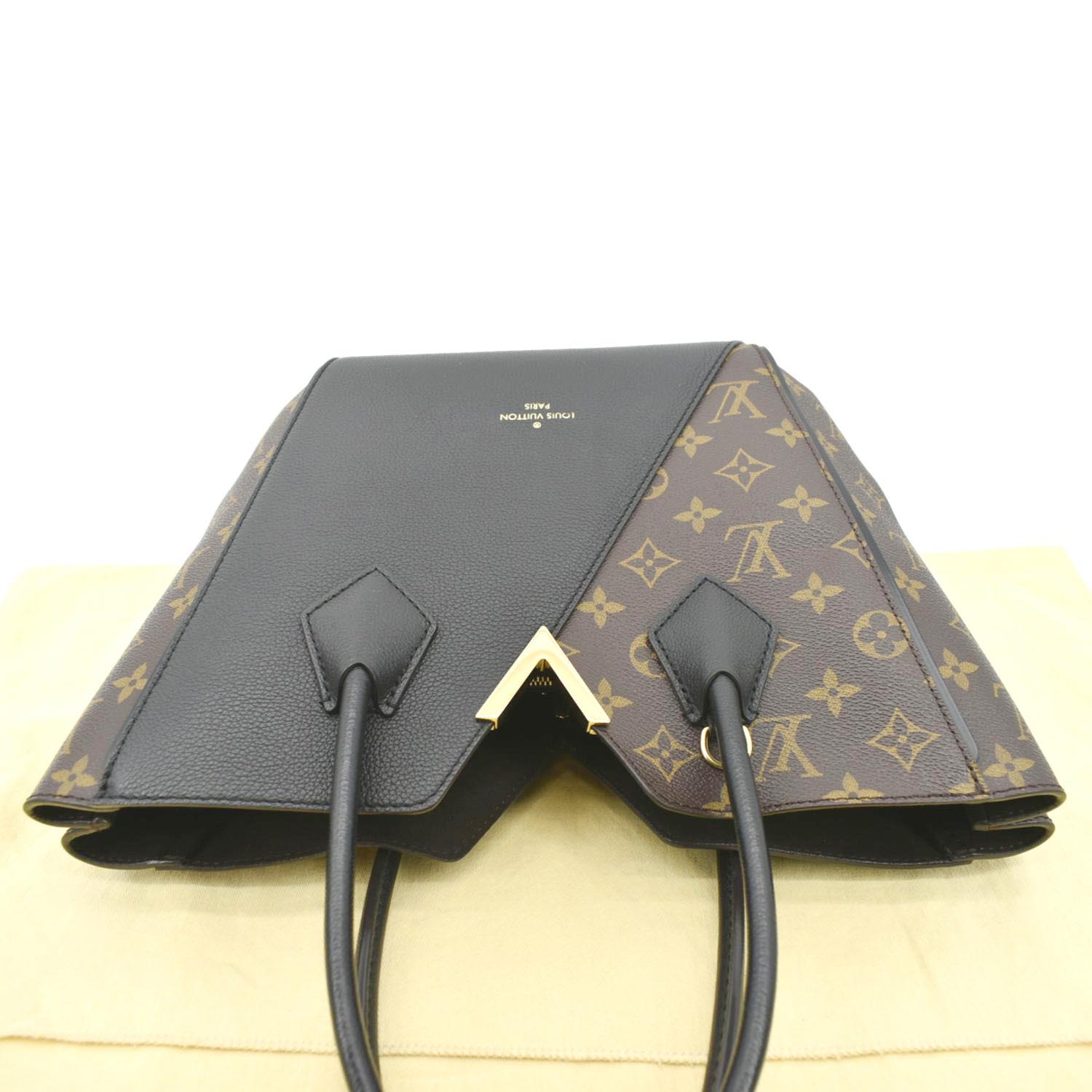 LOUIS VUITTON Kimono Monogram Canvas Leather Tote Bag Noir Black