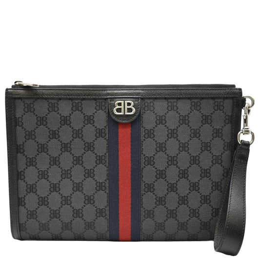 Gucci Leather Canvas Clutch