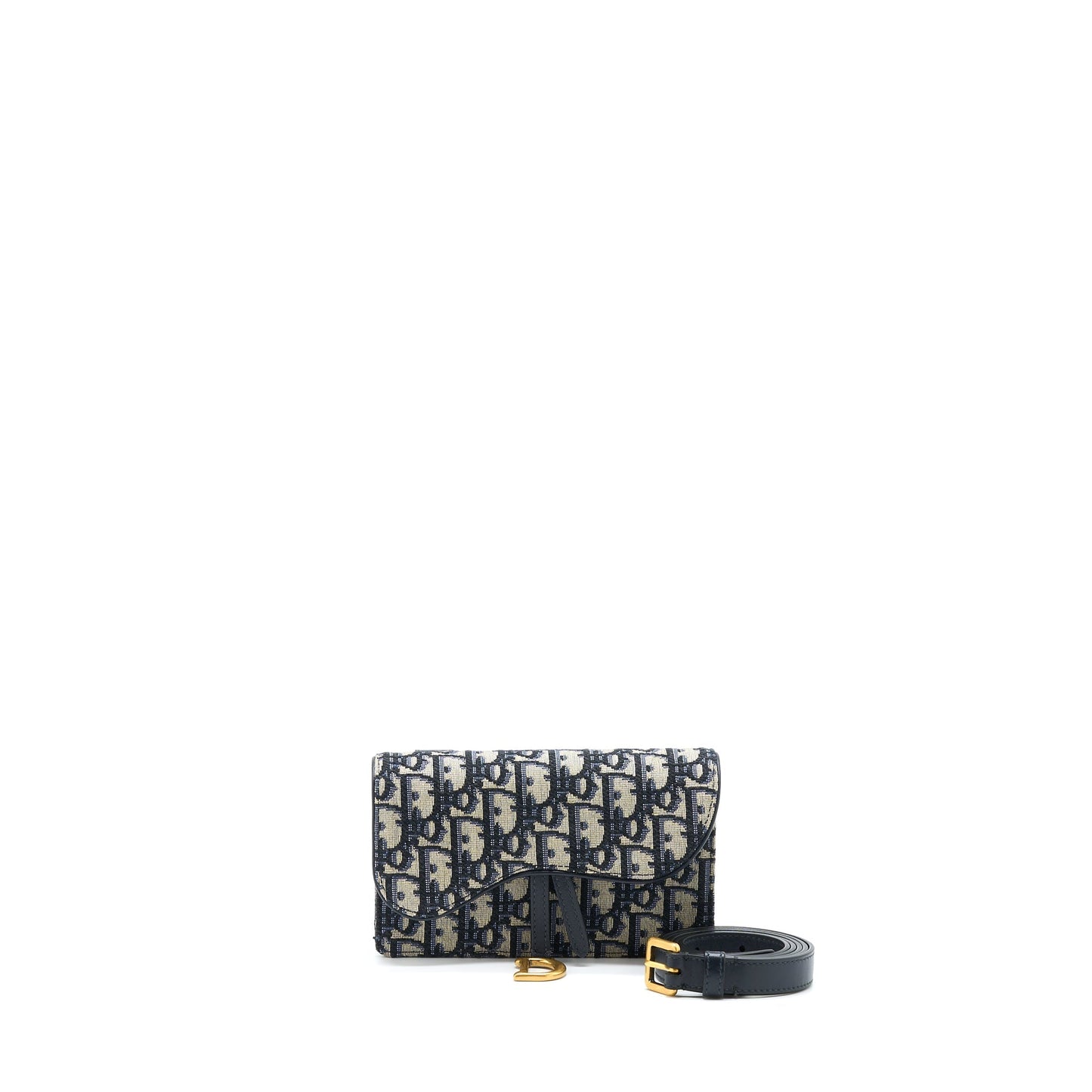 Dior Saddle Belt Pouch Oblique Blue