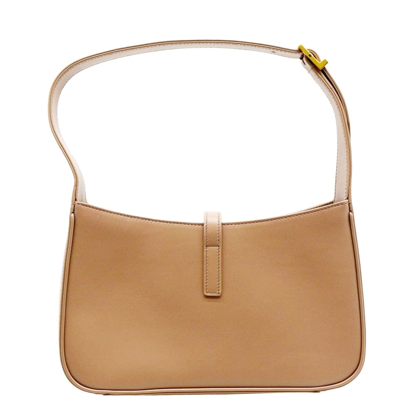 SAINT LAURENT Le 5 A 7 Leather Satchel Bag Rosy Sand