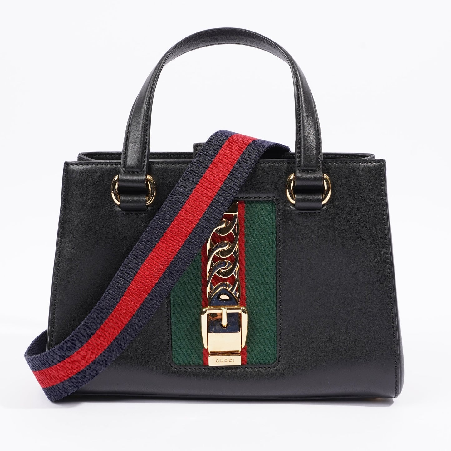 Gucci Lou Monogram Leather Top Handle Crossbody