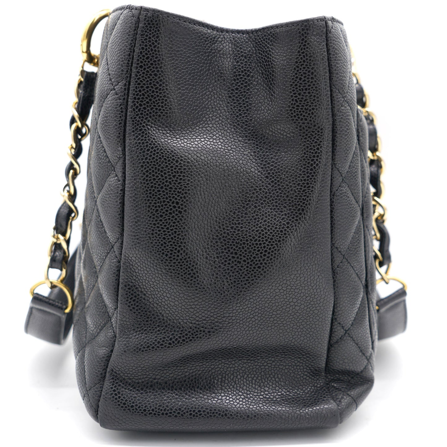 Chanel Beige Quilted Caviar Leather Grand Shopper GST Tote