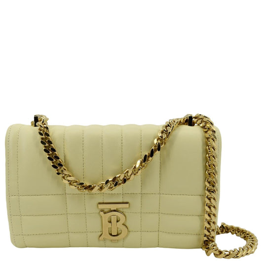 Burberry Lola Medium Quilted Leather Shoulder Bag Cool Lemon