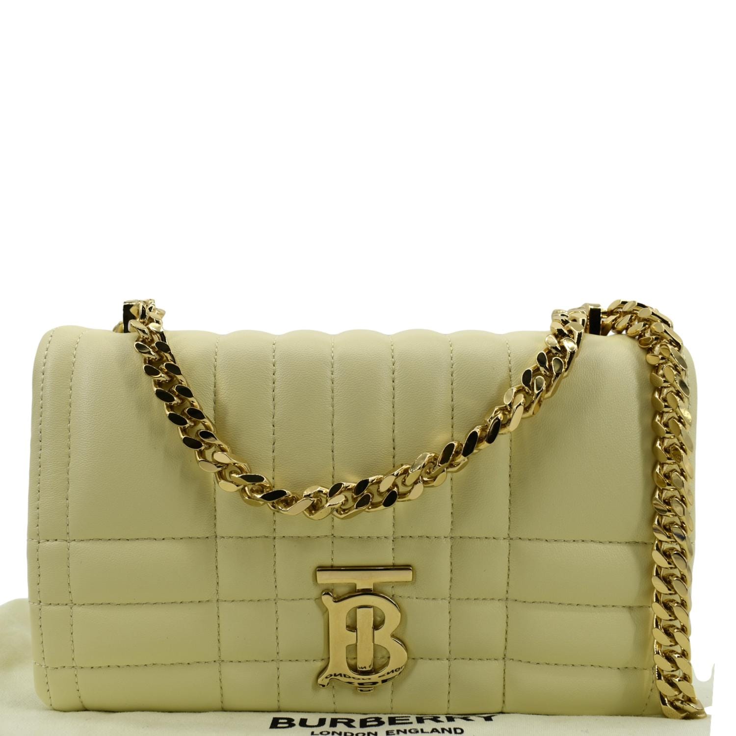 Burberry Lola Medium Quilted Leather Shoulder Bag Cool Lemon