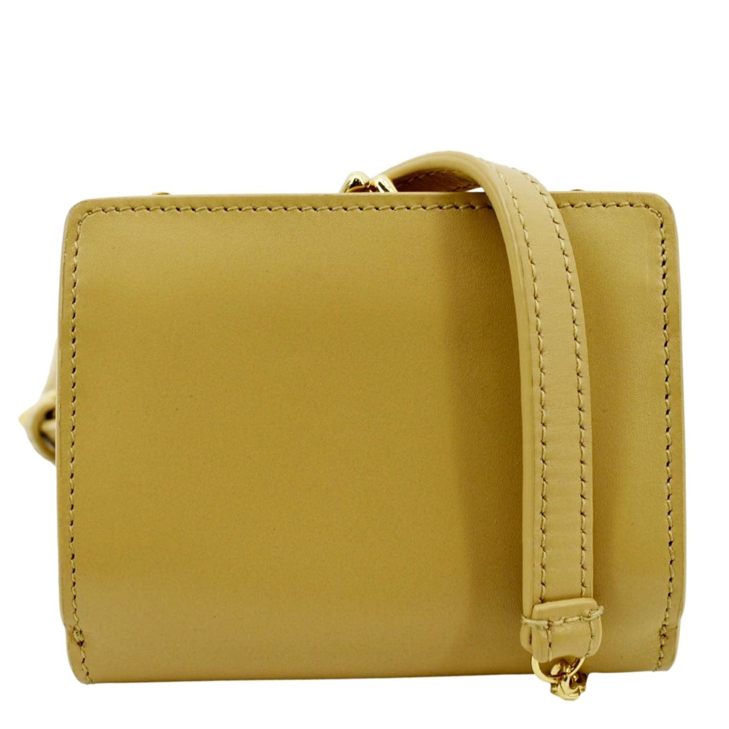 SAINT LAURENT Rider Smooth Leather Shoulder Bag Beige