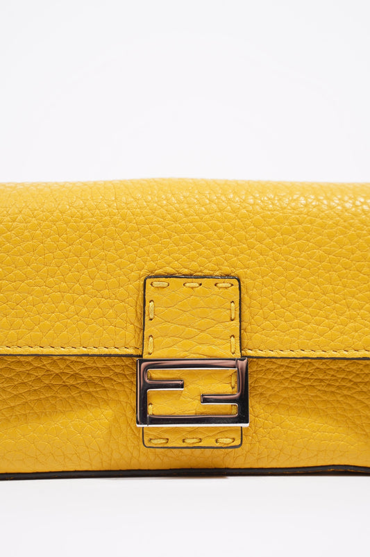 Fendi Womens Micro Baguette Yellow