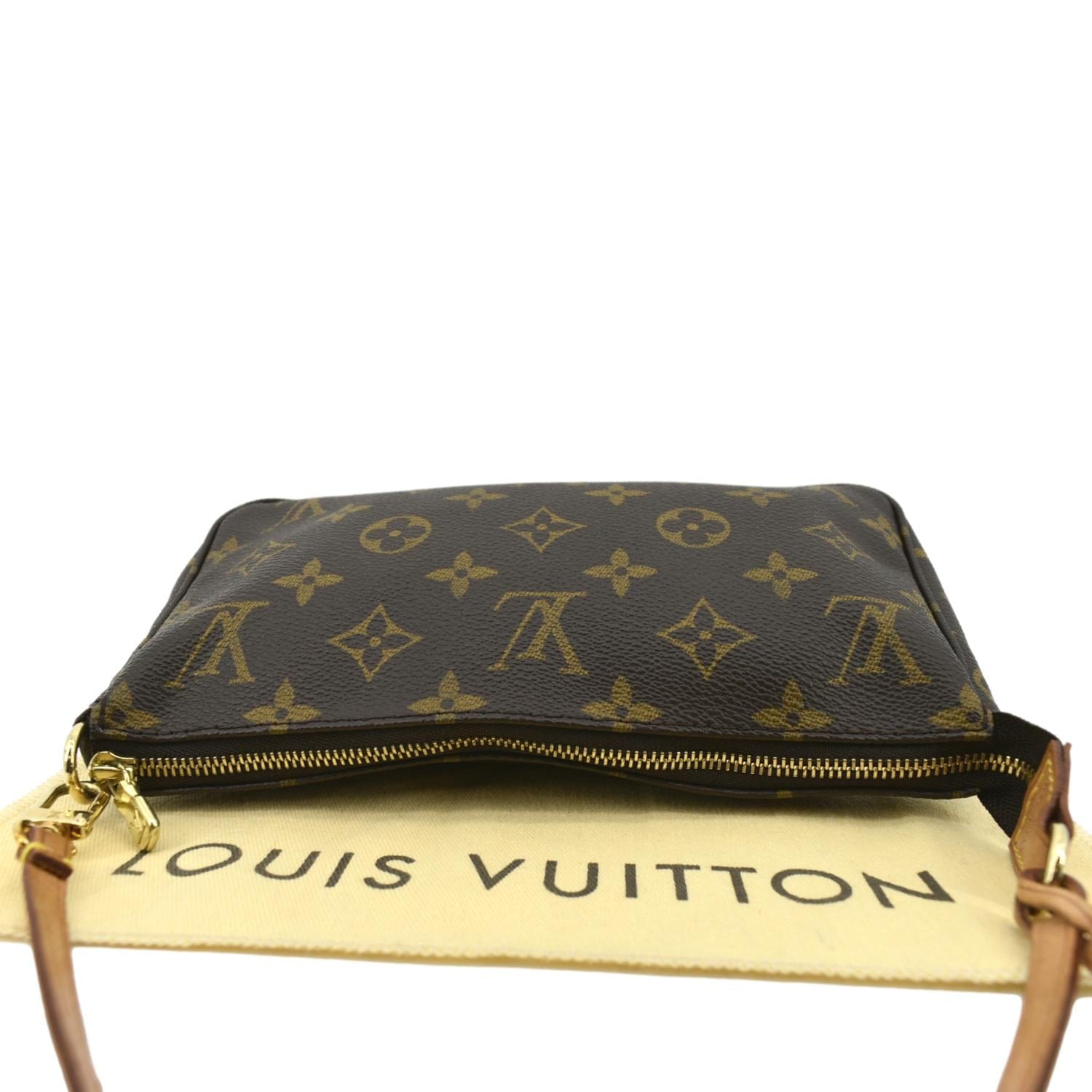 LOUIS VUITTON Pochette Accessoires Monogram Canvas Pouch Bag Brown