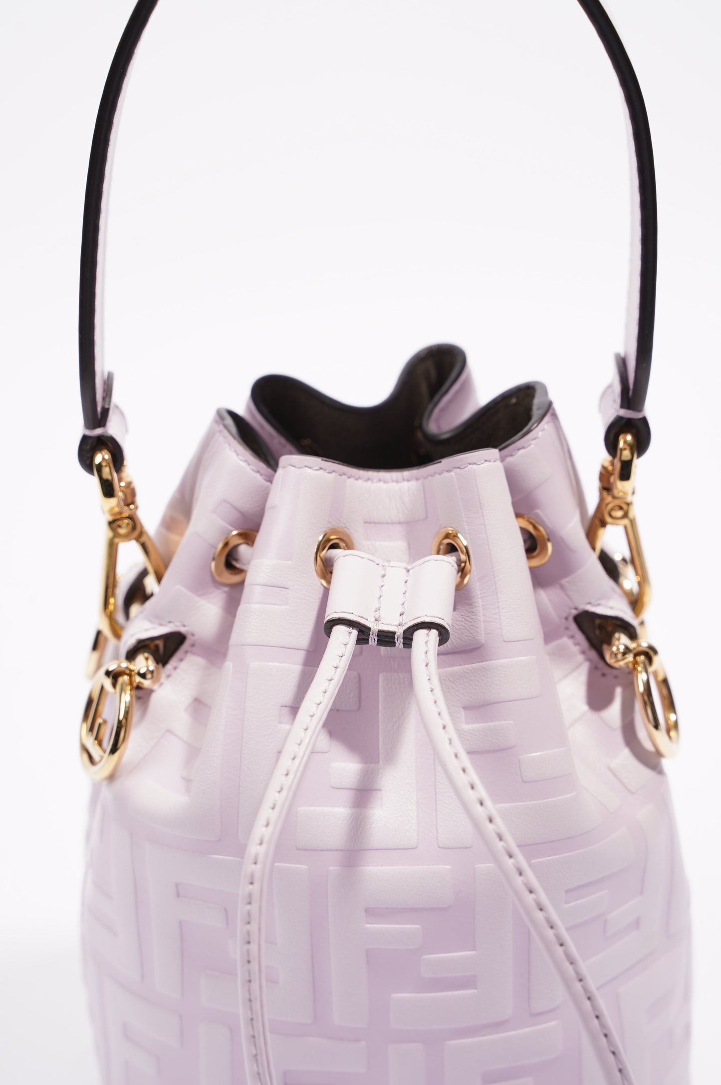 Fendi Womens Mon Tresor Bag Lilac Leather Mini