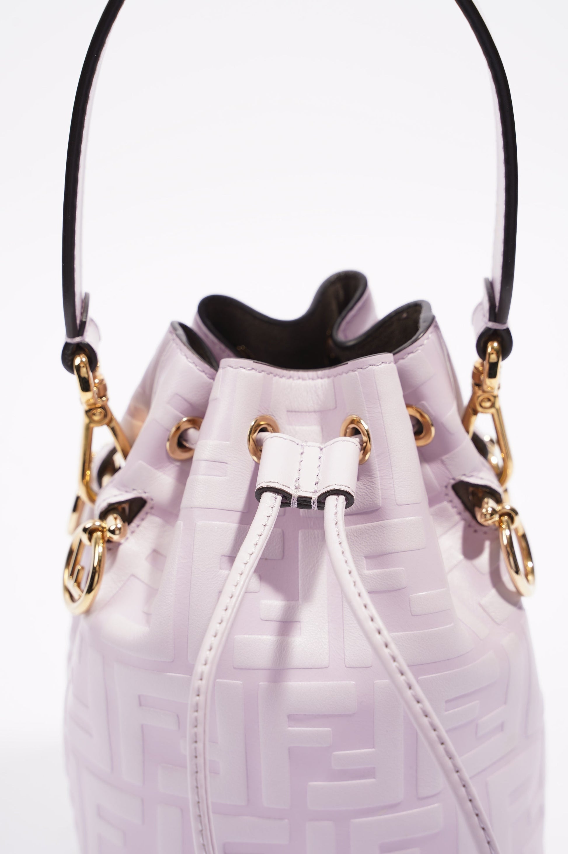 Fendi Womens Mon Tresor Bag Lilac Leather Mini
