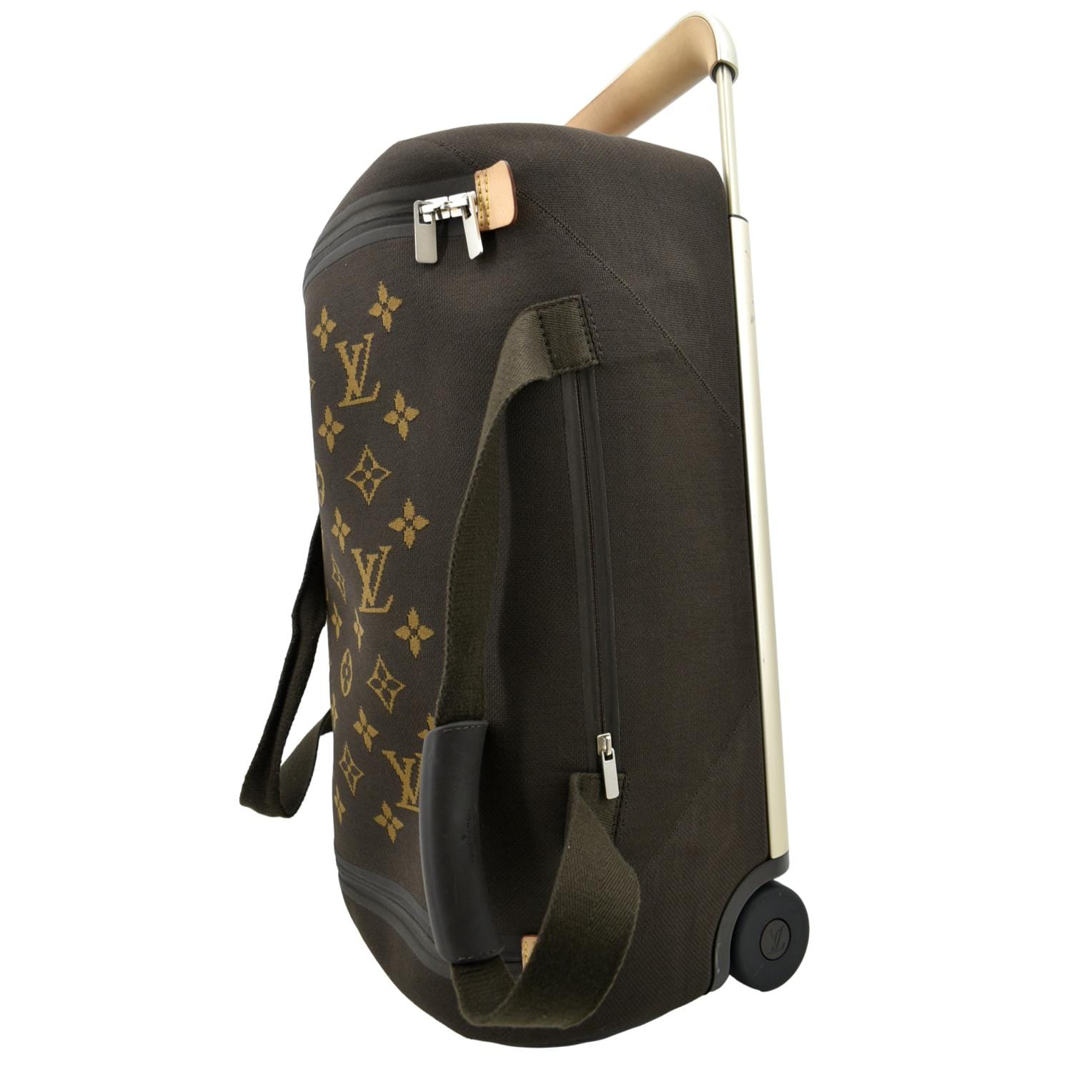 LOUIS VUITTON Horizon Soft 55 Monogram Canvas Rolling Duffle Bag Brown