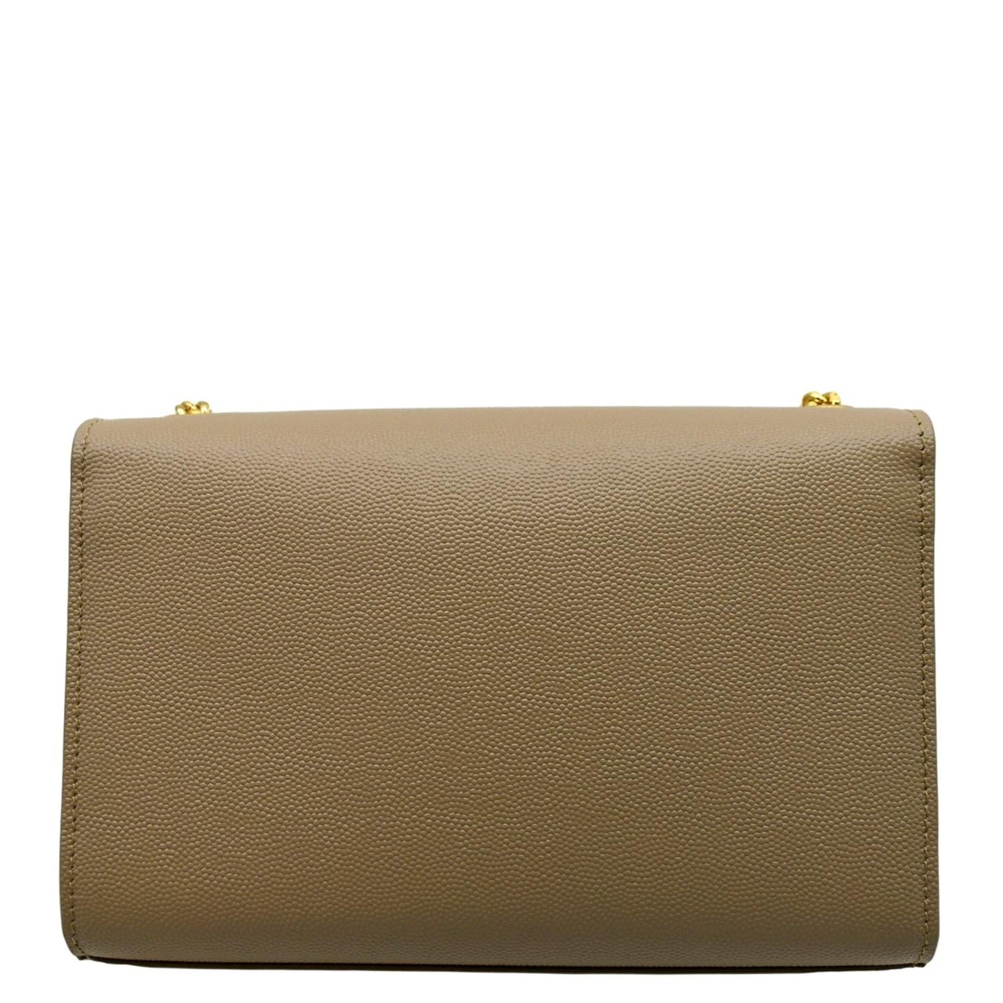 SAINT LAURENT Kate Leather Chain Clutch Crossbody Bag Beige