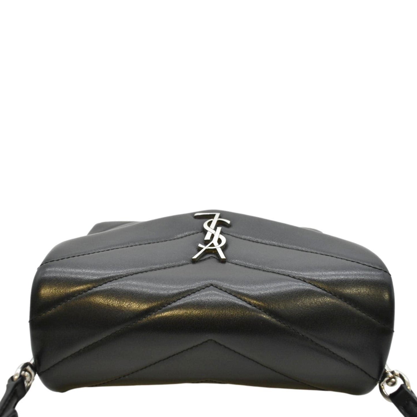 SAINT LAURENT Loulou Toy Matelasse Leather Shoulder Bag Black