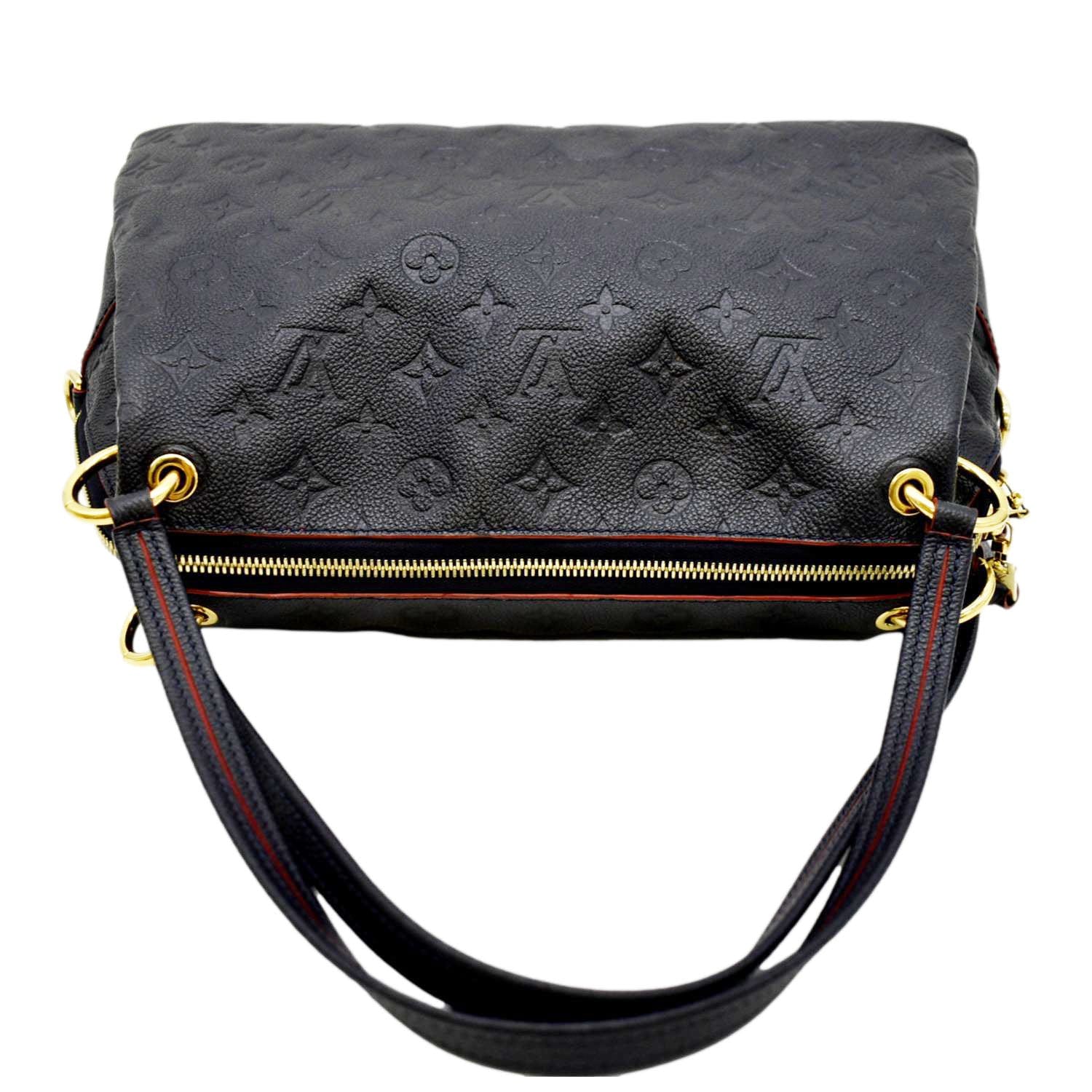 LOUIS VUITTON Ponthieu PM Empreinte Leather Shoulder Bag Navy Blue
