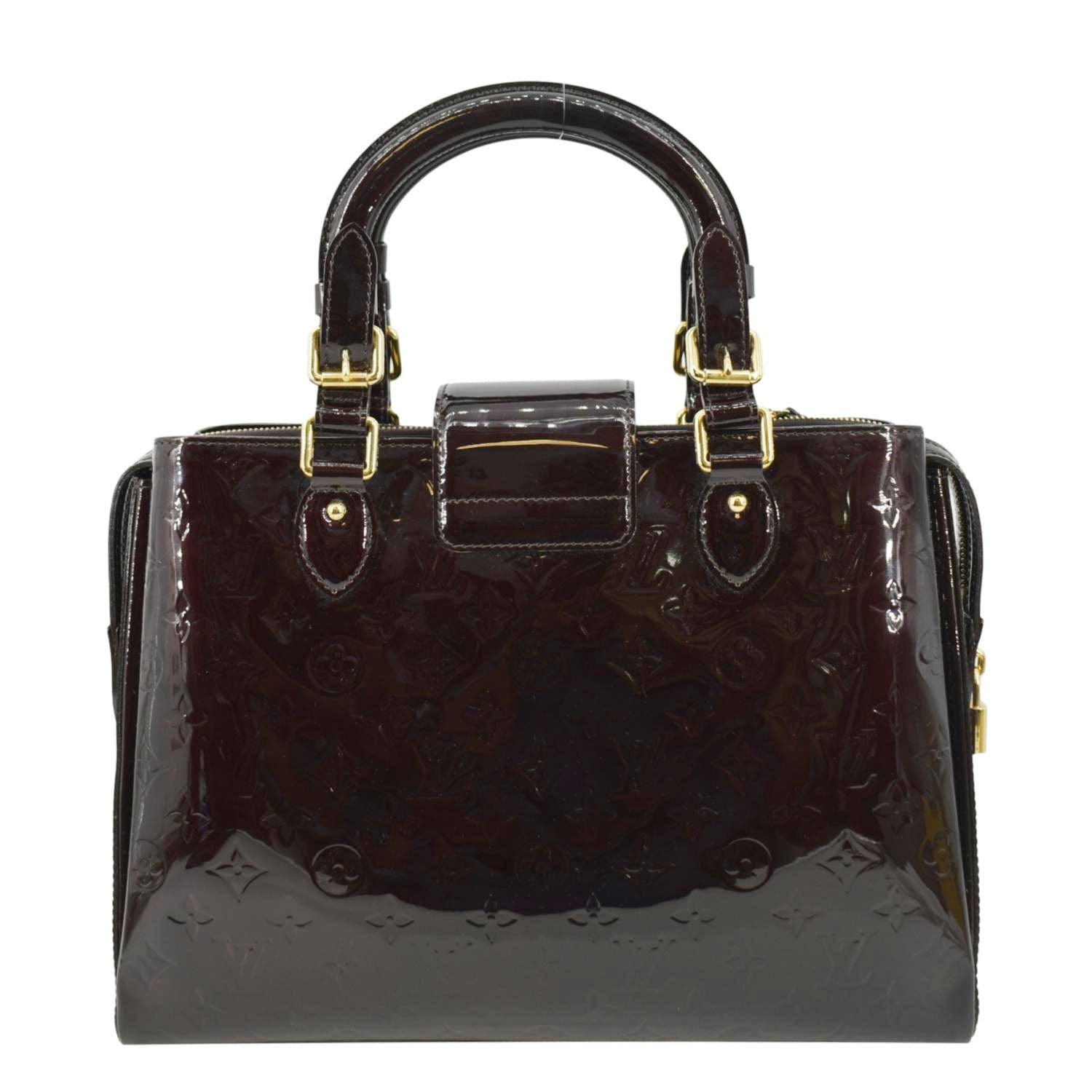 LOUIS VUITTON Melrose Avenue Monogram Vernis Leather Satchel Bag Amarante