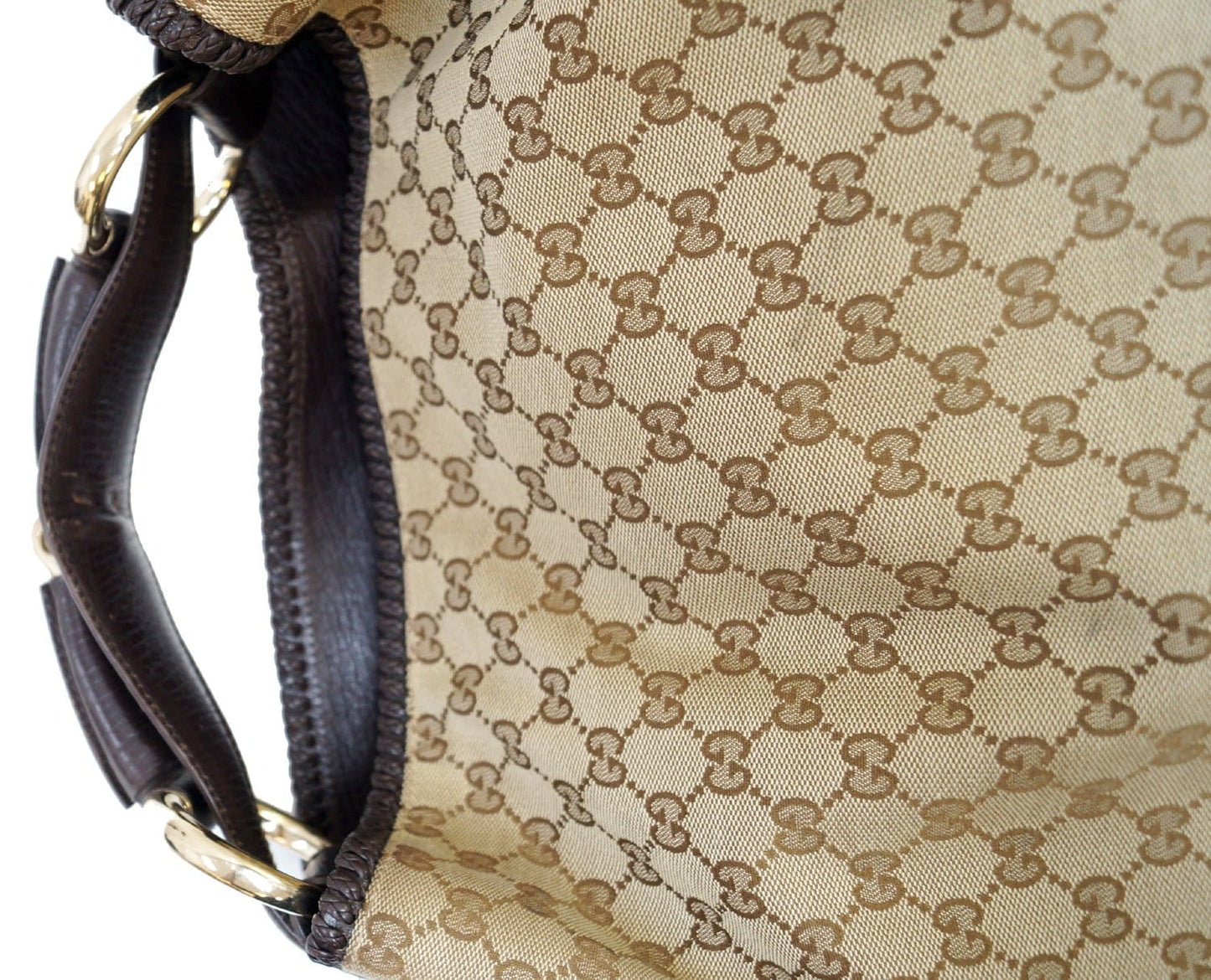 GUCCI GG Canvas Horsebit Large Hobo Bag 114900