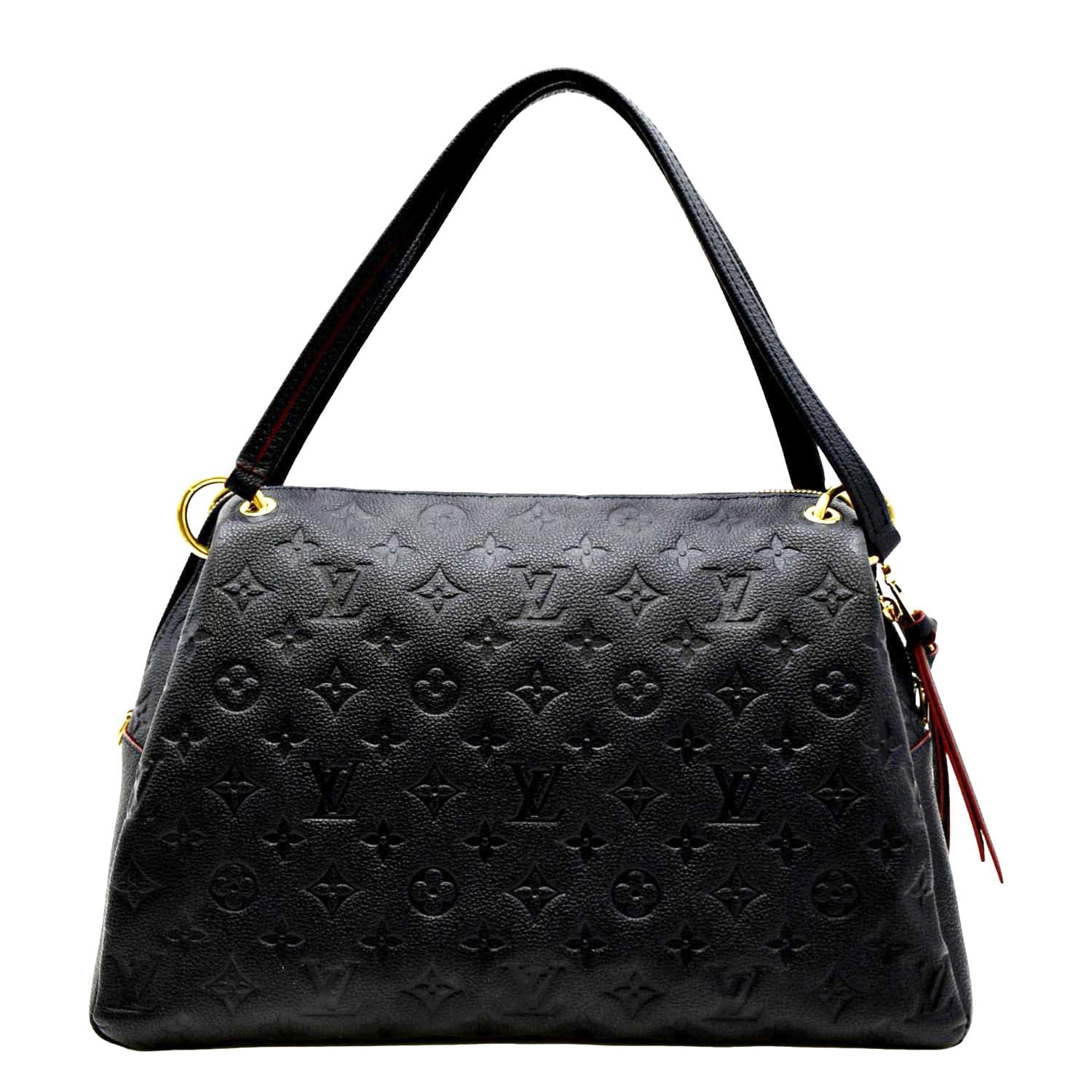 LOUIS VUITTON Ponthieu PM Empreinte Leather Shoulder Bag Navy Blue