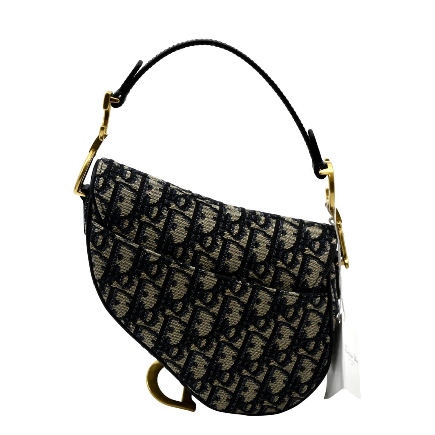 CHRISTIAN DIOR Saddle Mini Oblique Jacquard Crossbody Bag Multicolor