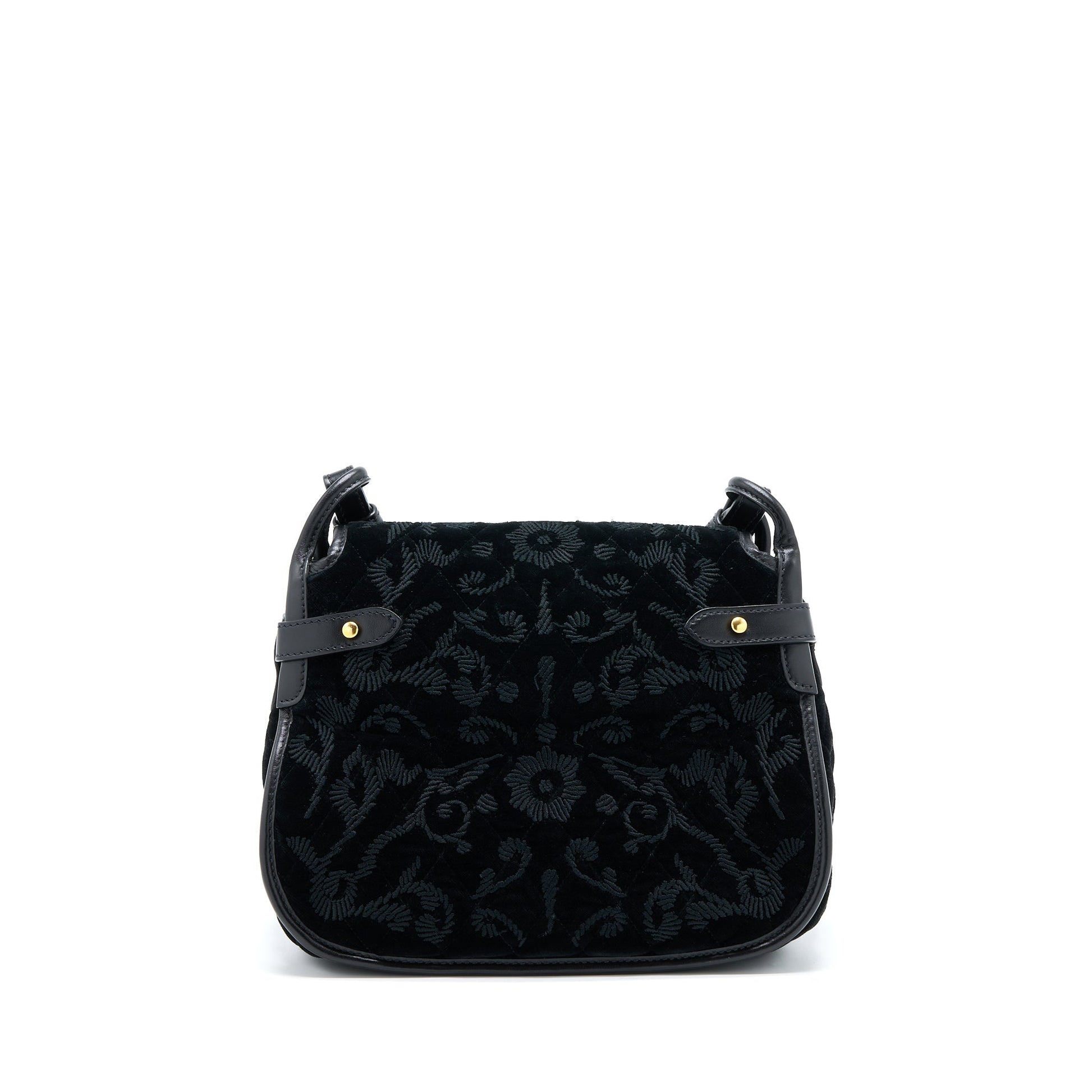Prada Corsaire Hobo Bag Velvet/Leather Black GHW