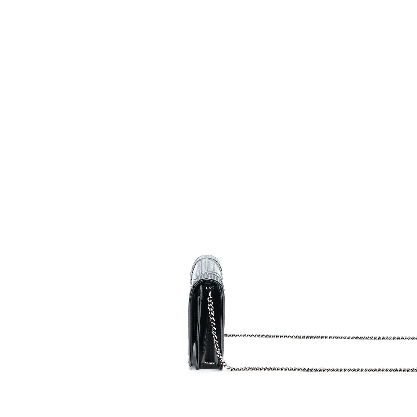 Dior Diorama Wallet On Chain Metallic Grey