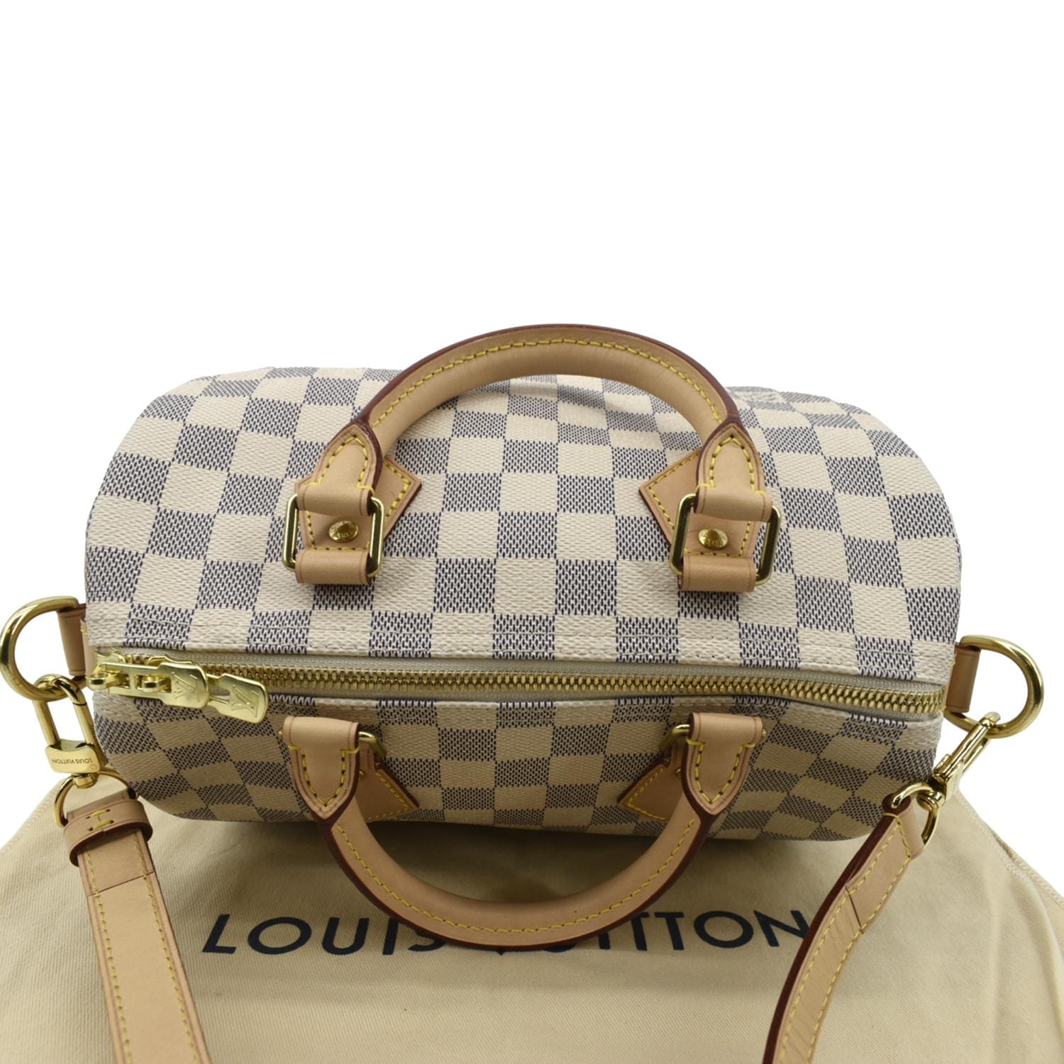 LOUIS VUITTON 25 Bandouliere Damier Azur Shoulder Bag White