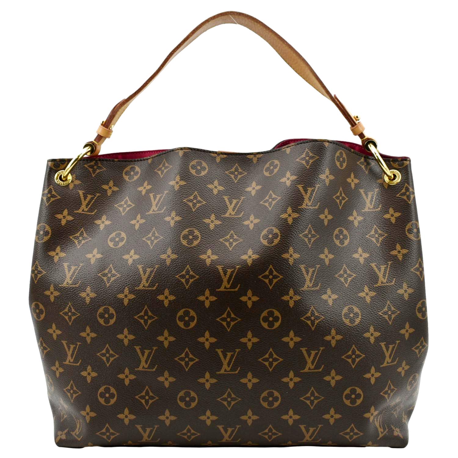 LOUIS VUITTON Graceful MM Monogram Canvas Shoulder Bag Brown
