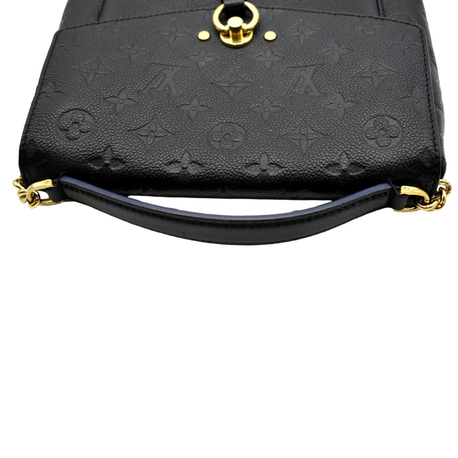 LOUIS VUITTON Blanche BB Empreinte Leather Shoulder Bag Black