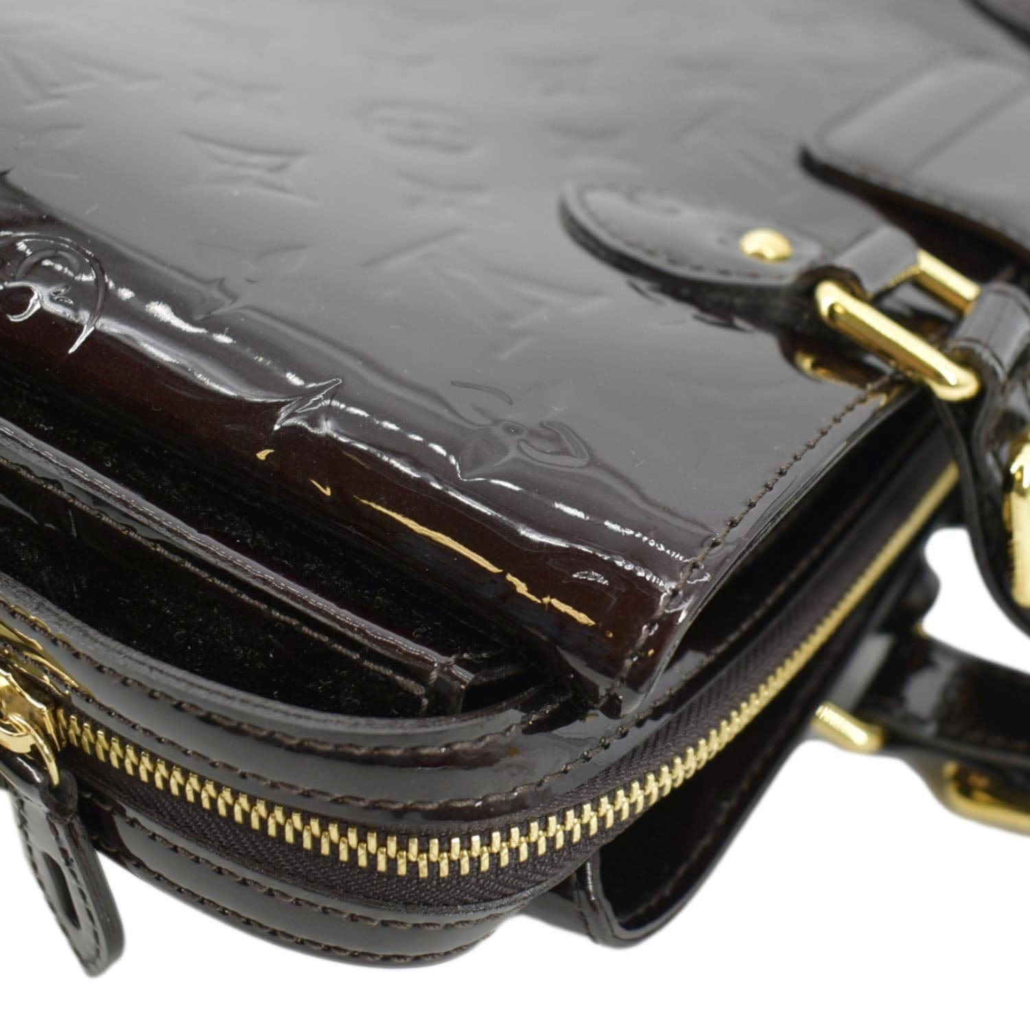 LOUIS VUITTON Melrose Avenue Monogram Vernis Leather Satchel Bag Amarante