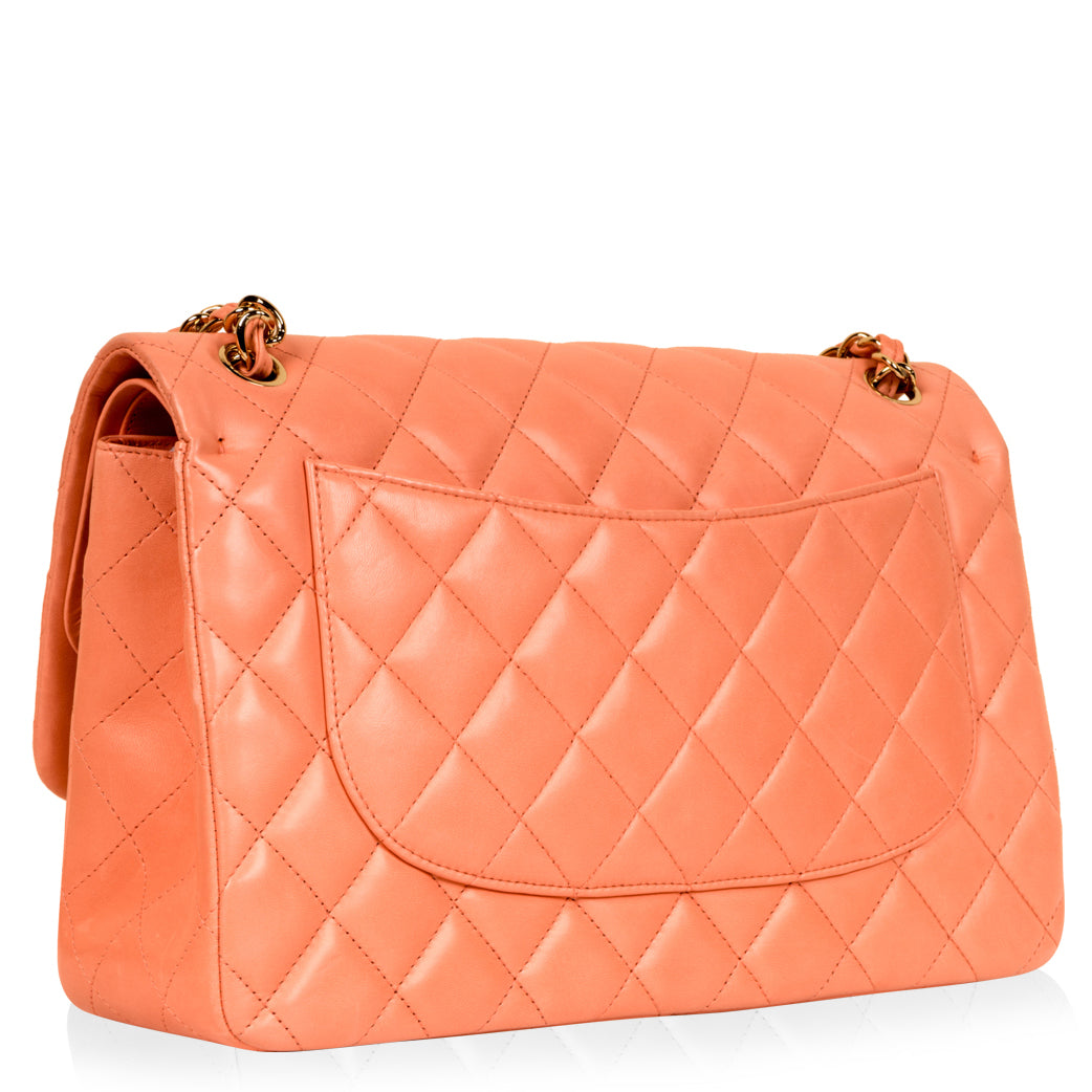 Chanel Classic Flap Bag - Jumbo - Peach