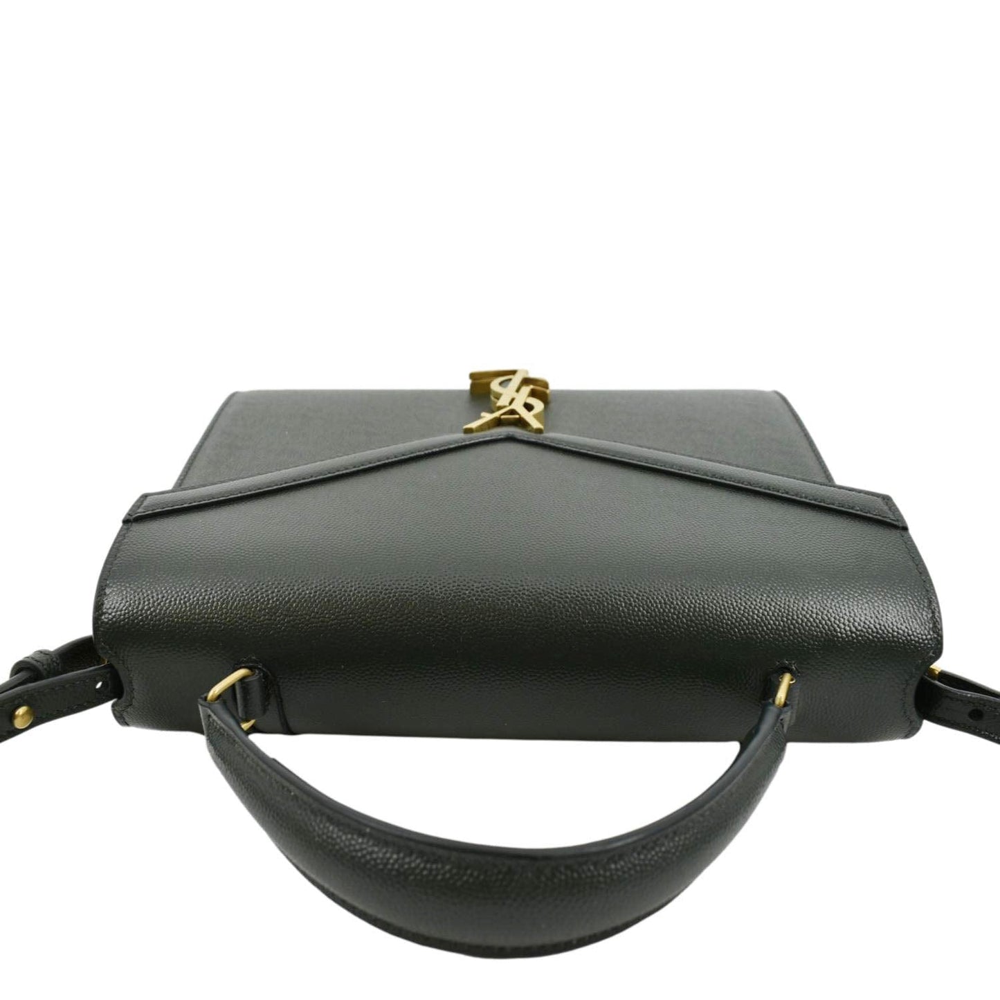SAINT LAURENT Cassandra Top Handle Leather Shoulder Bag Green
