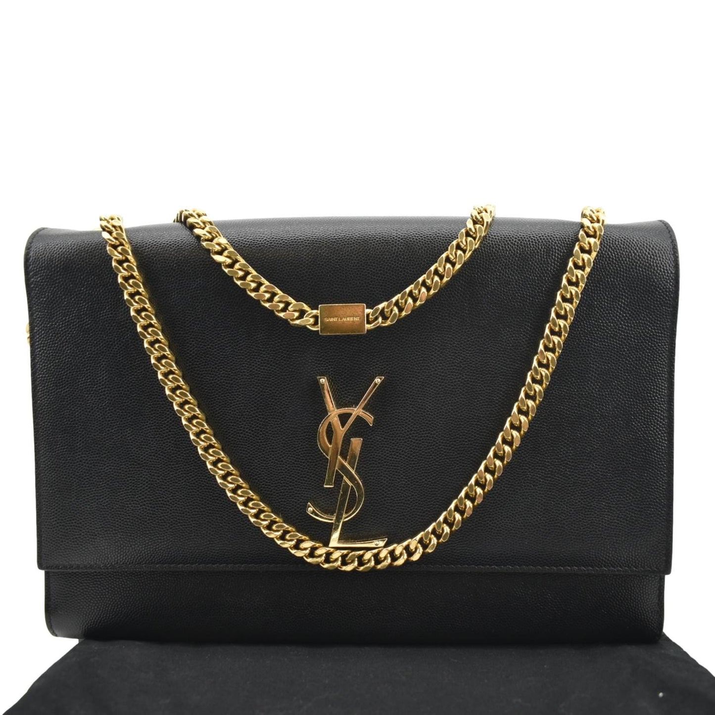 SAINT LAURENT Kate Leather Shoulder Bag Black