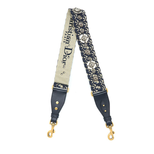 Dior Shoulder Strap Oblique Canvas/Calfskin Blue Brushed
