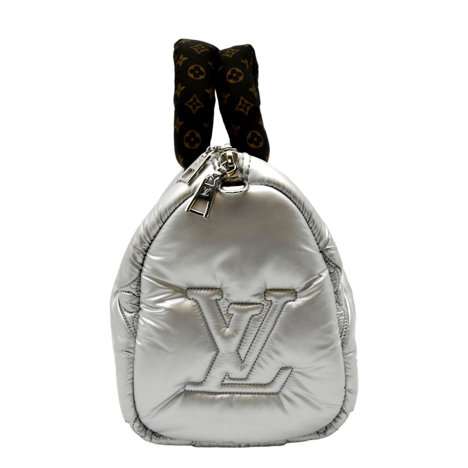 LOUIS VUITTON Bandouliere 25 Econyl Nylon Pillow Shoulder Bag Silver