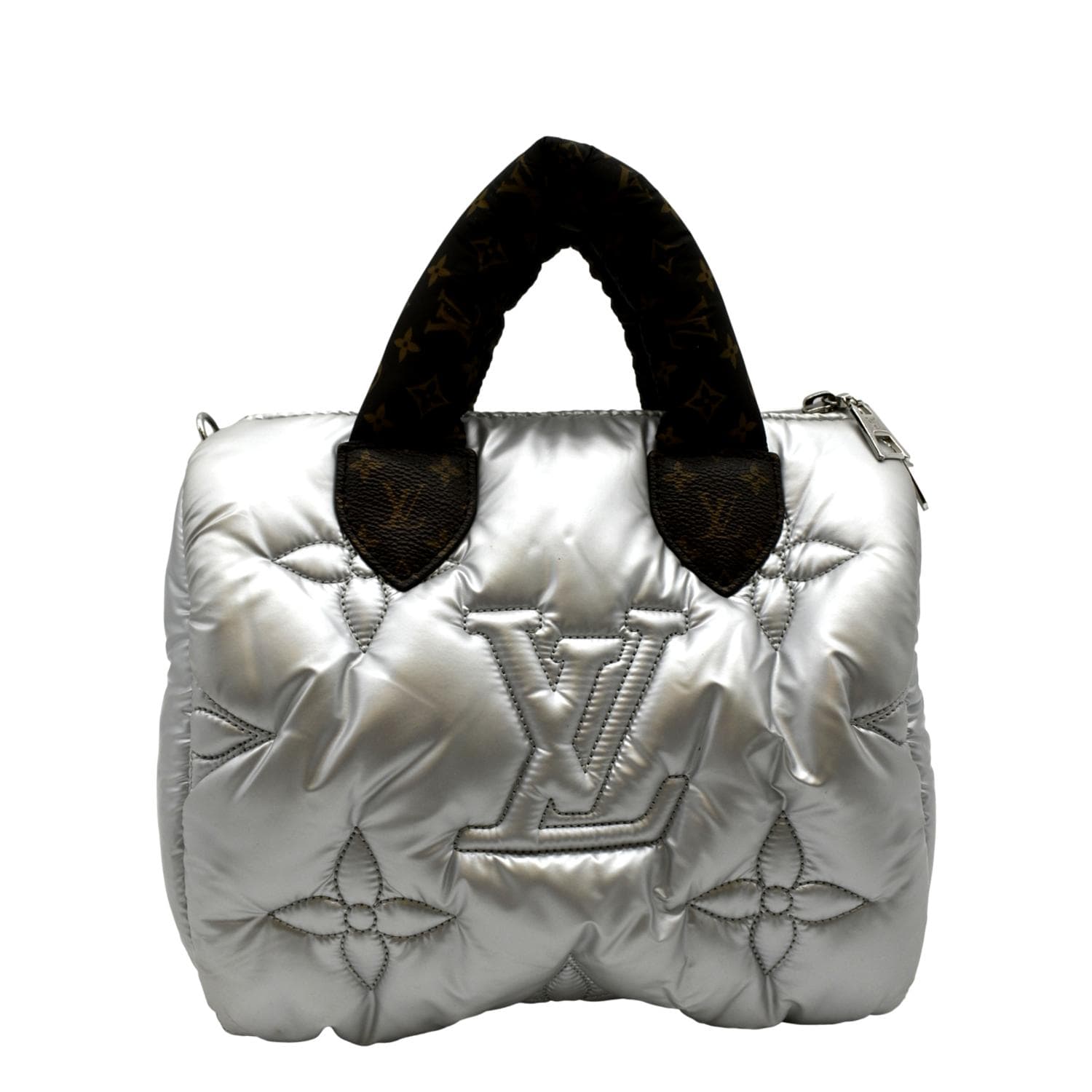LOUIS VUITTON Bandouliere 25 Econyl Nylon Pillow Shoulder Bag Silver