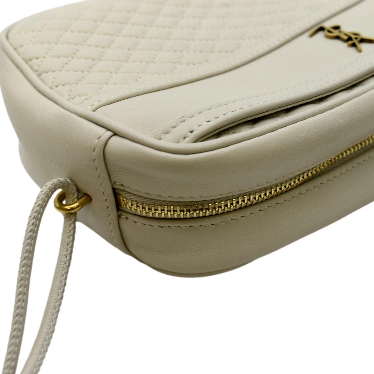 SAINT LAURENT Victoire Camera Shoulder Bag Creme