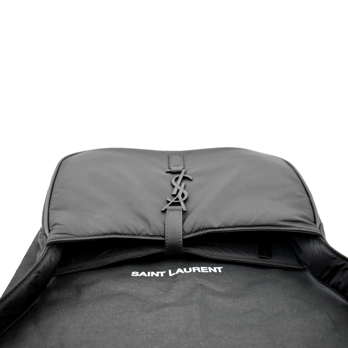 SAINT LAURENT Le 5 A 7 Re-Nylon Crossbody Bag Black