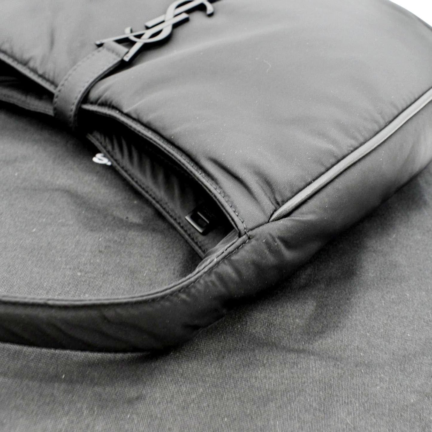 SAINT LAURENT Le 5 A 7 Re-Nylon Crossbody Bag Black