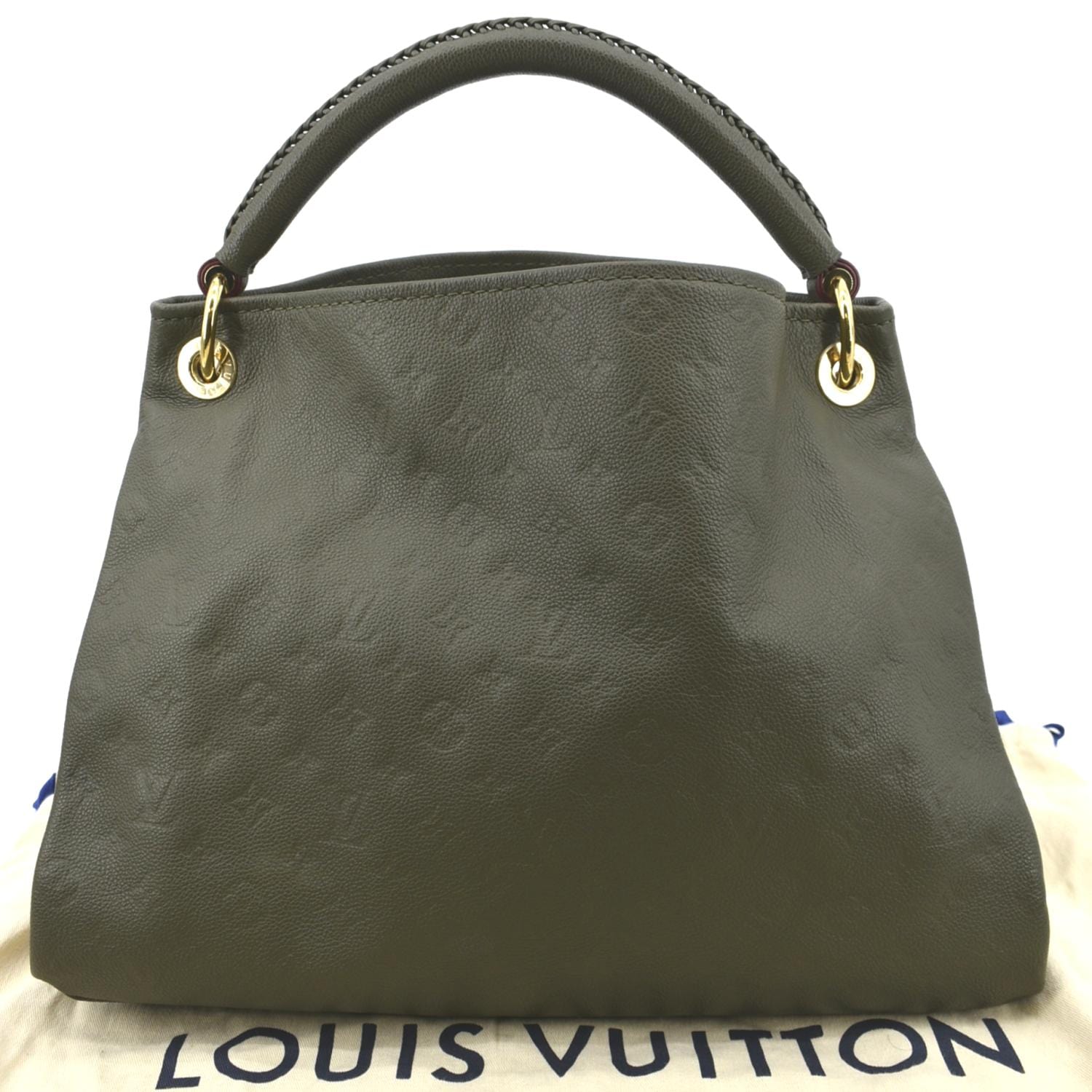LOUIS VUITTON Artsy MM Monogram Empreinte Leather Shoulder Bag Khaki Green
