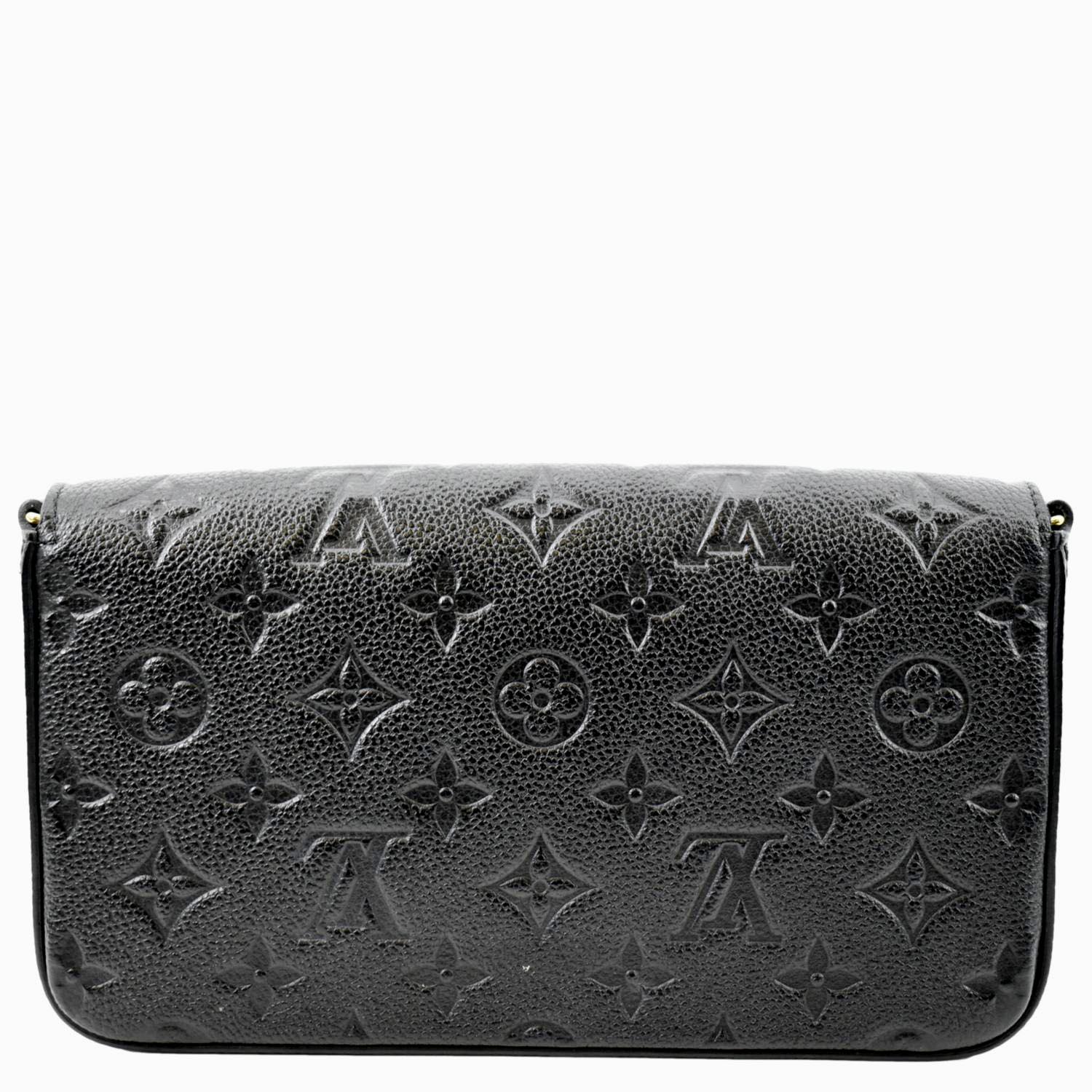 LOUIS VUITTON Felicie Monogram Empreinte Pochette Crossbody Bag Black