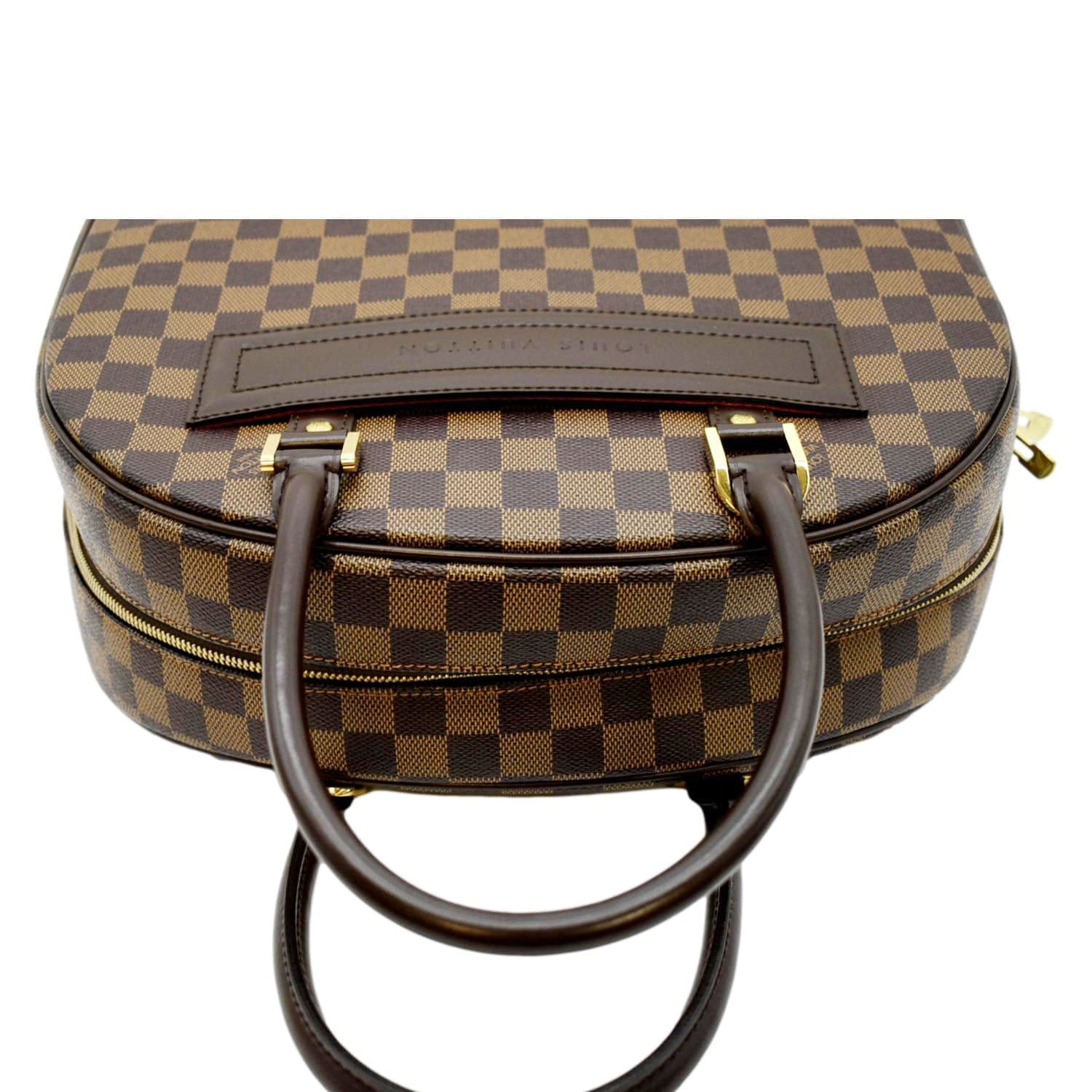 LOUIS VUITTON Nolita Damier Ebene Satchel Bag Brown