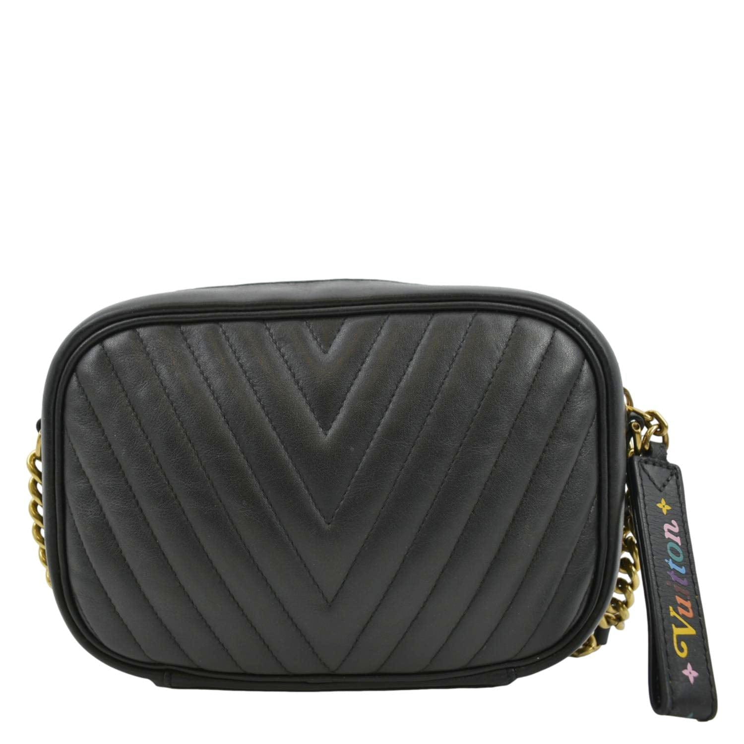 LOUIS VUITTON New Wave Quilted Leather Camera Bag Black