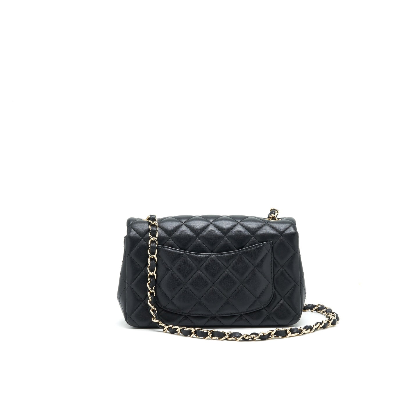 Chanel Mini Rectangular Flap Bag Black L Serial 30