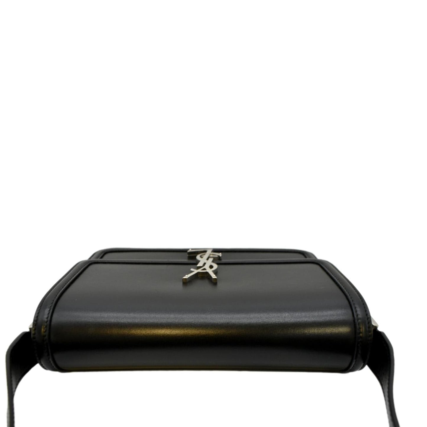 SAINT LAURENT Solferino Medium Leather Shoulder Bag Black