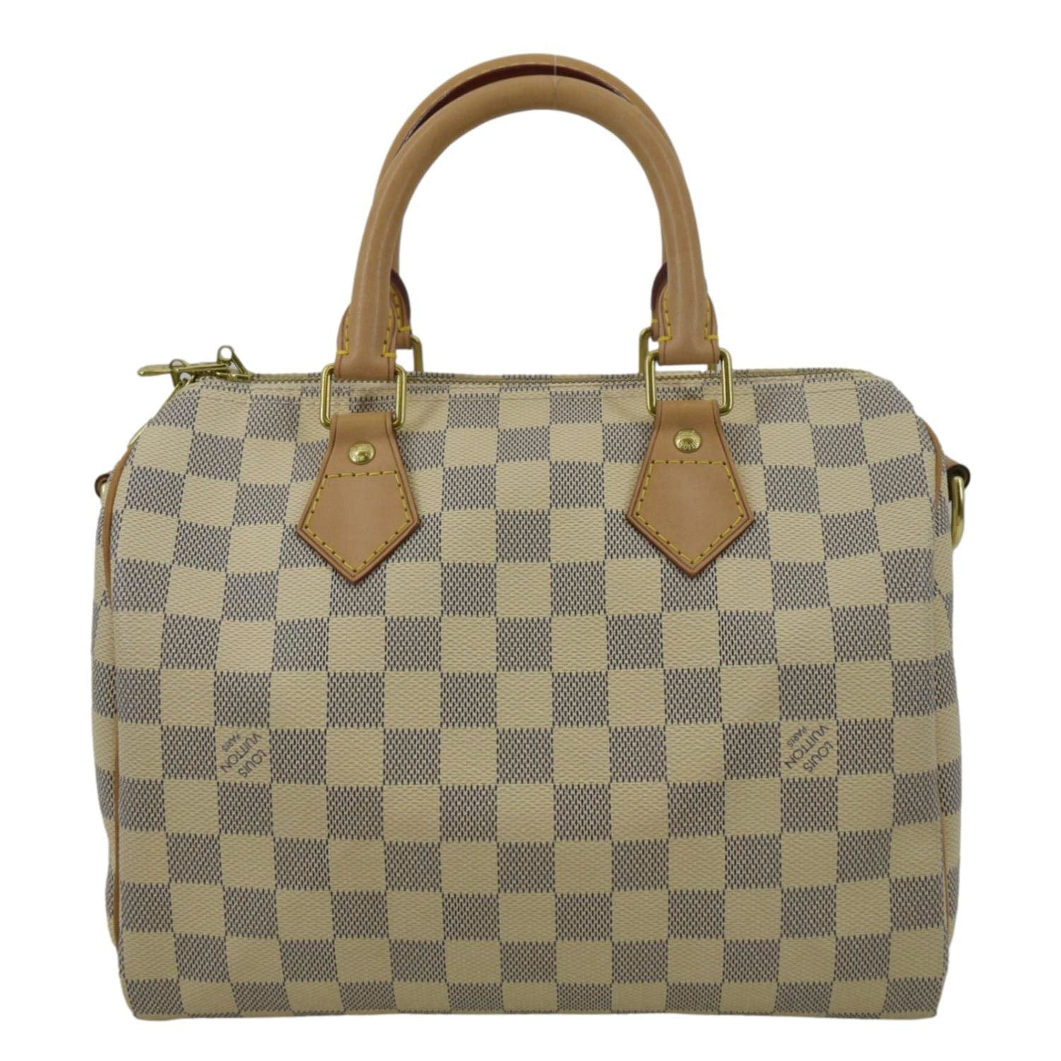 LOUIS VUITTON 25 Bandouliere Damier Azur Satchel Bag White