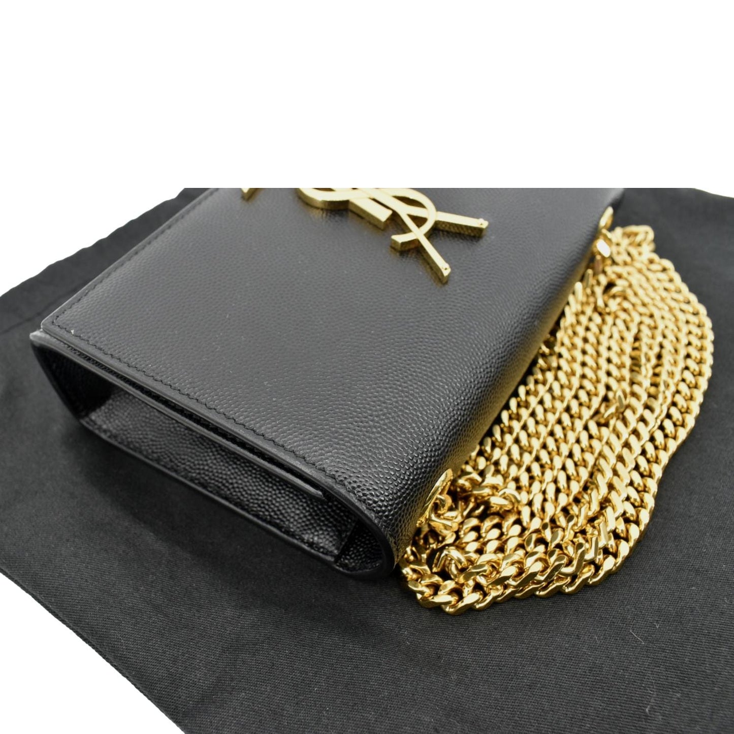SAINT LAURENT Kate Leather Shoulder Bag Black