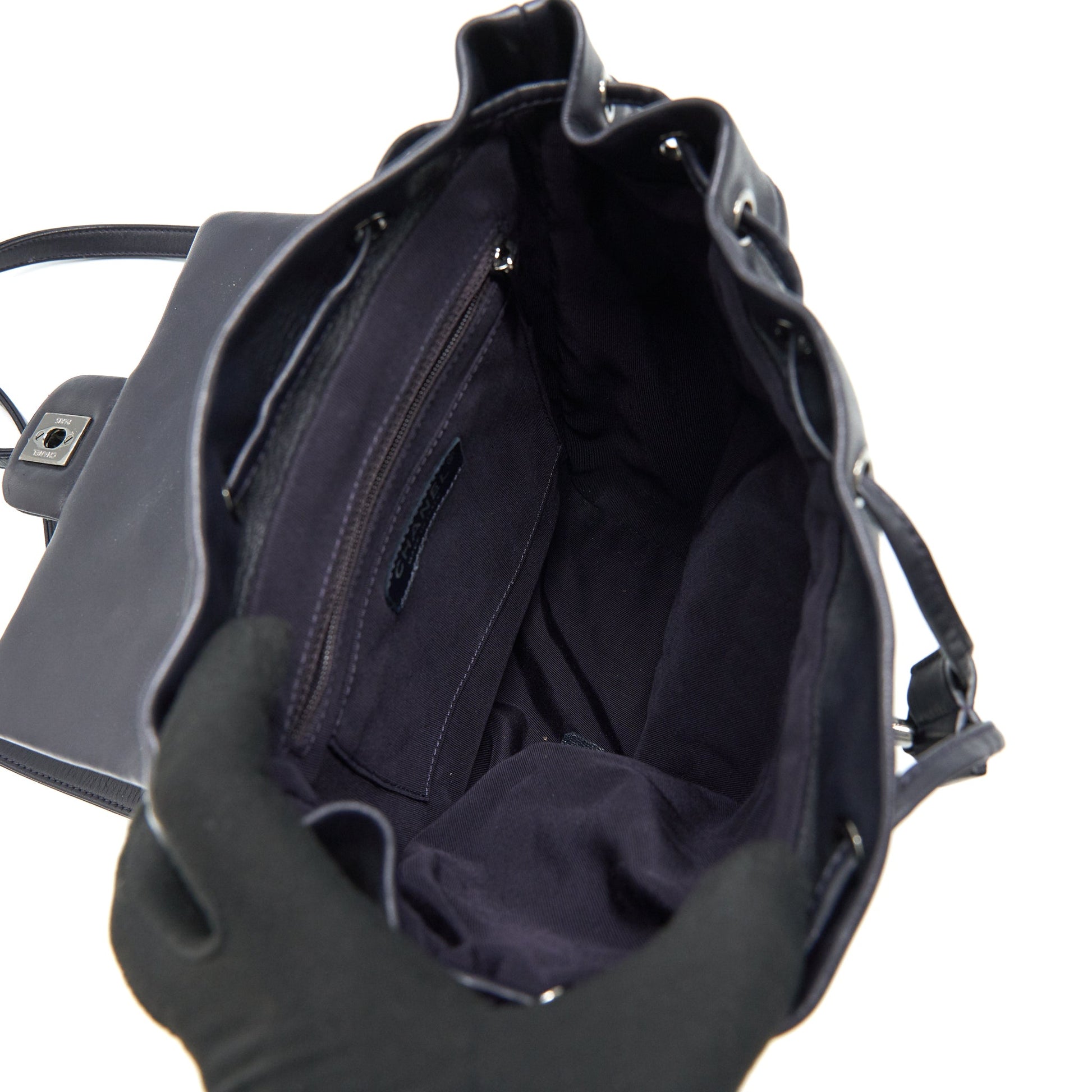 Chanel Quilted Urban Spirit Backpack Lambskin Black