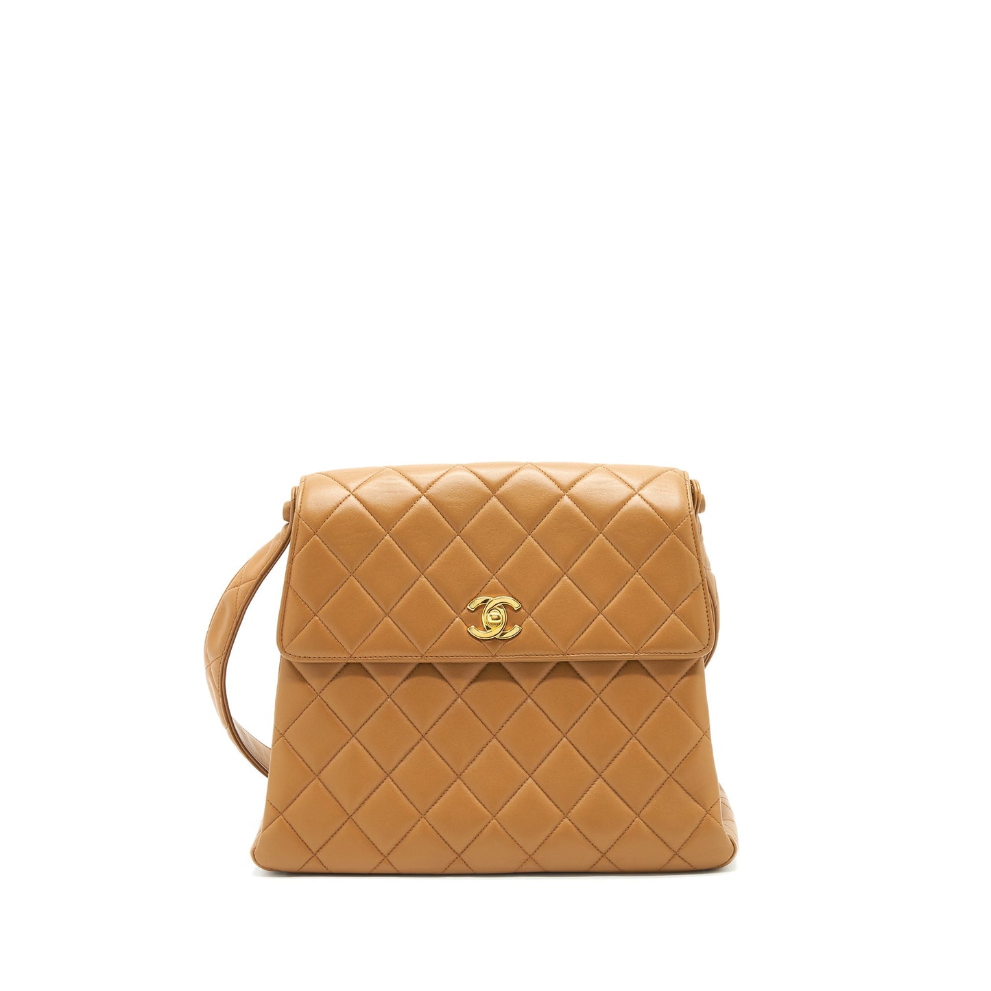 Chanel Kelly Shoulder Bag Dark Beige