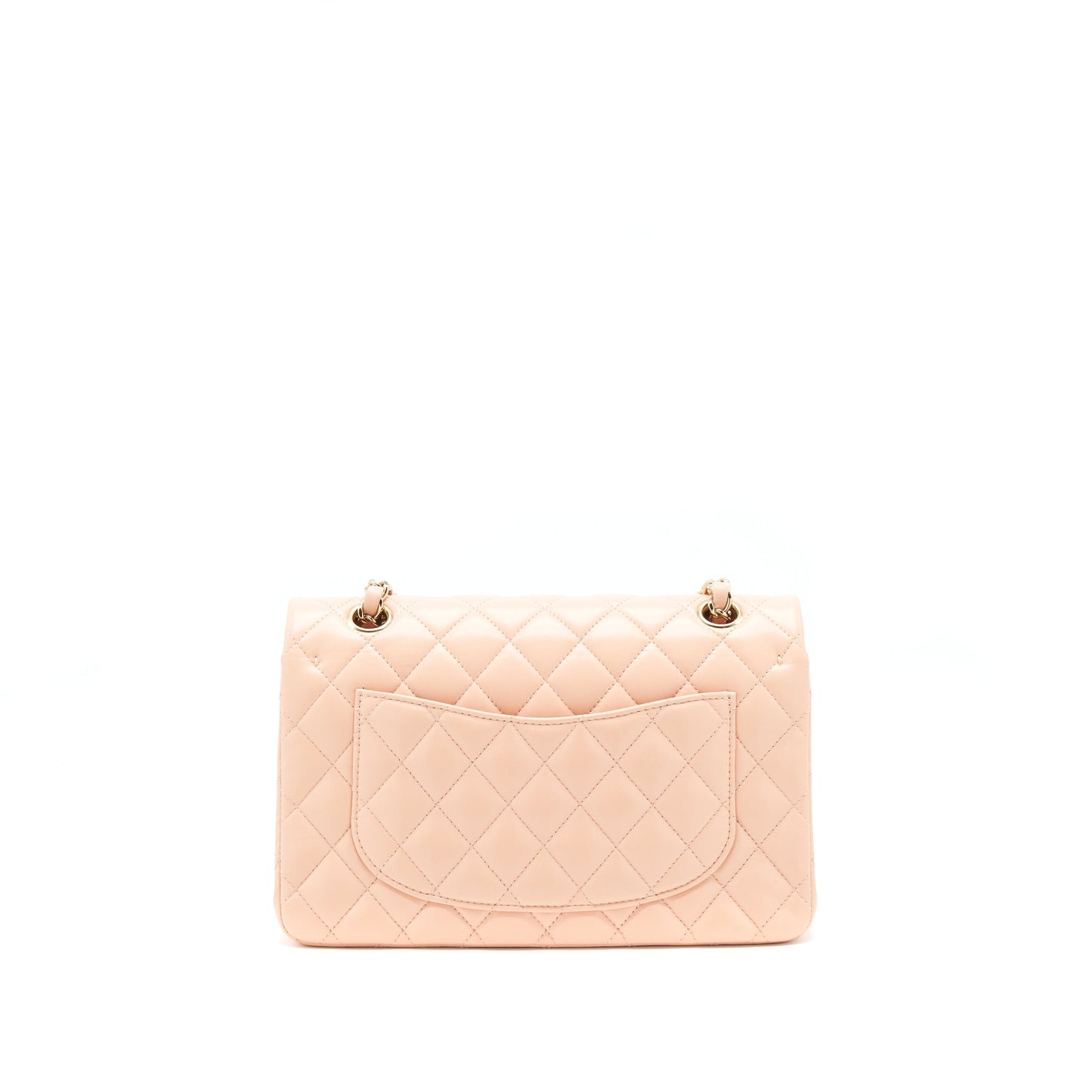 Chanel Small Classic Double Flap Bag Lambskin Pink L