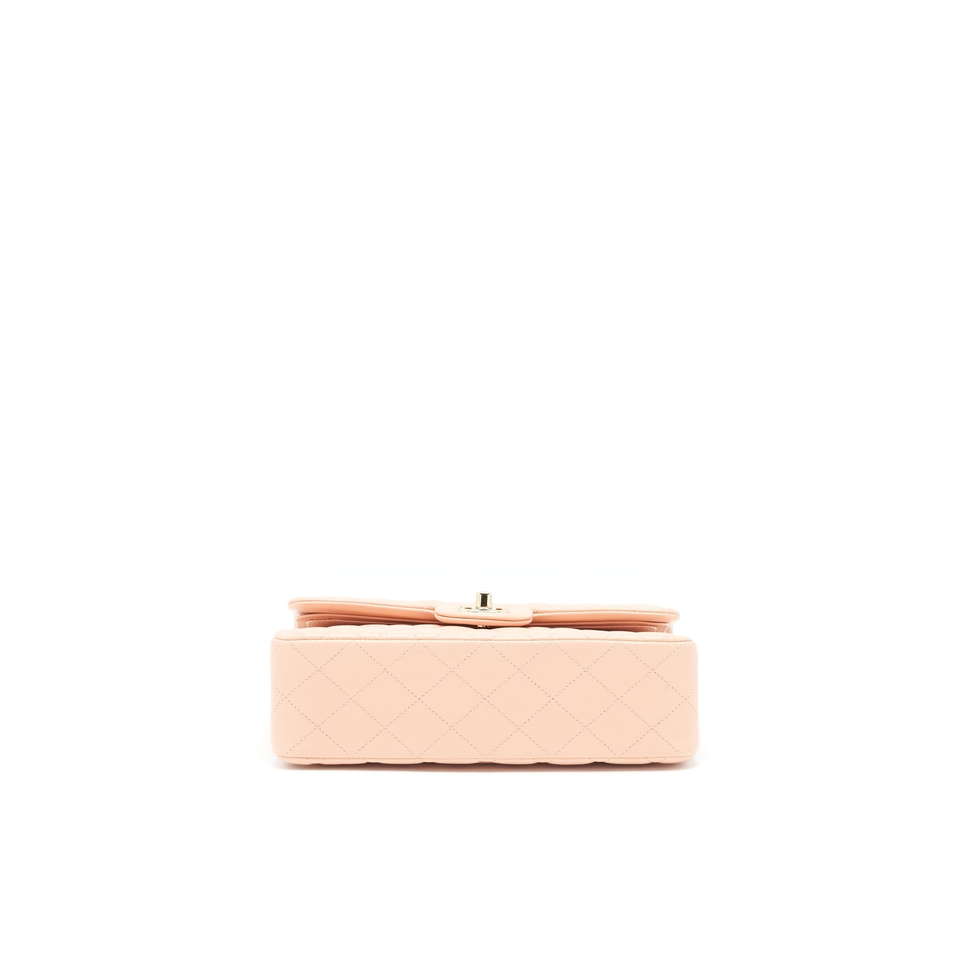 Chanel Small Classic Double Flap Bag Lambskin Pink L